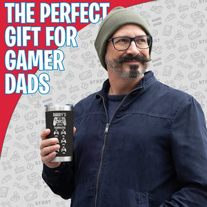 Daddy's Little Teammates Custom Tumbler For Gamer Dad & Kids - GiftShire