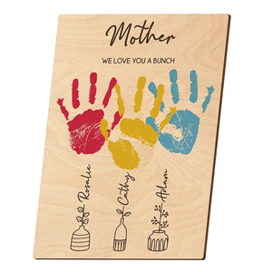DIY Hand Painted Mom Sign - Kids Name Engraved - GiftShire
