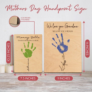 DIY Hand Painted Mom Sign - Kids Name Engraved - GiftShire