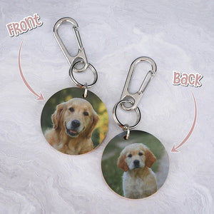Double-Sided Picture Print Pet Keychain - GiftShire