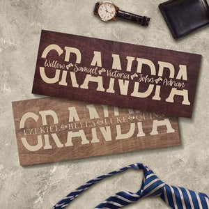 Engraved Wooden Grandpa Sign - GiftShire
