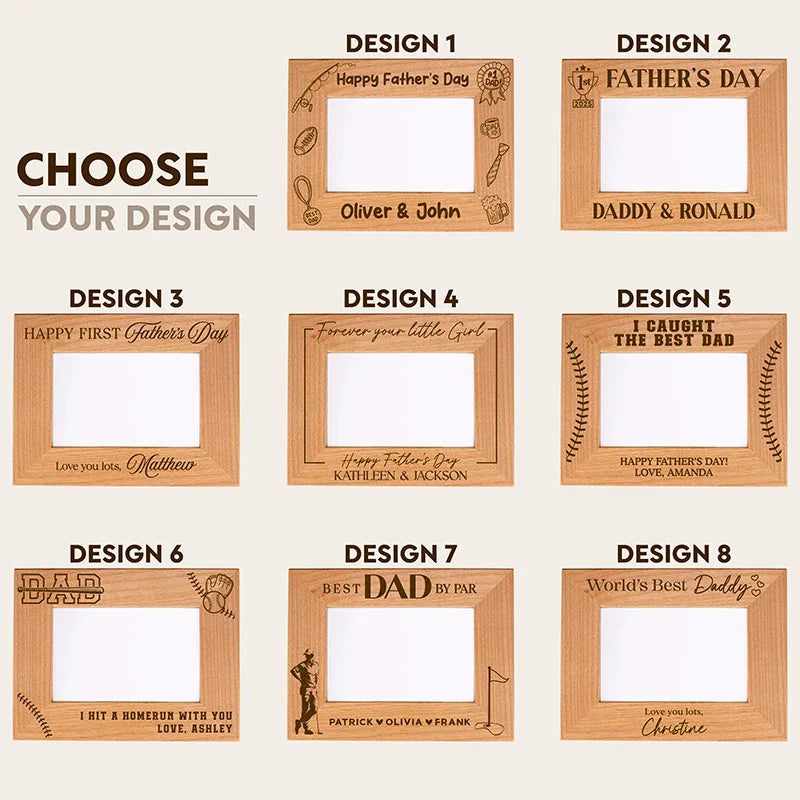 Father's Day Wooden Frame Engraving Special to Dads
