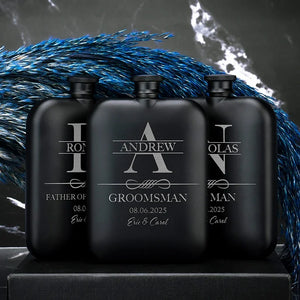 Fill 'Em Up! Groomsmen Engraved Wedding Flask - GiftShire