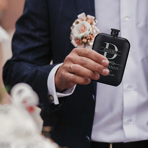 Fill 'Em Up! Groomsmen Engraved Wedding Flask - GiftShire