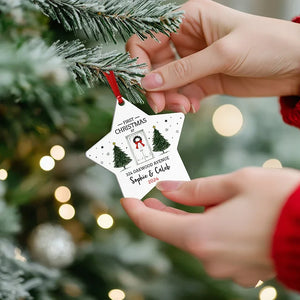 First Christmas at Home, Personalized White Star Ornament - GiftShire