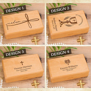 First Communion Customized Jewelry Wooden Box - GiftShire