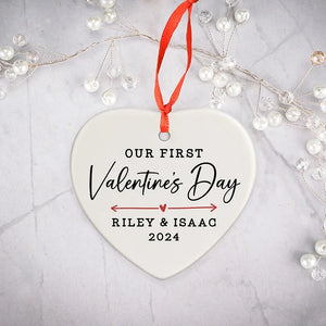 First Valentine's Day Ornaments for Couples - GiftShire