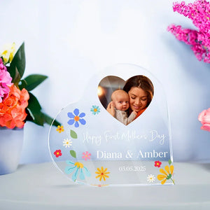 Free-standing Photo Heart Block for Mother's Day - GiftShire