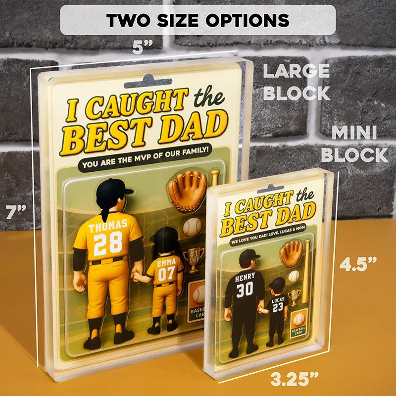 Gifts for Baseball Dad – Father & Kid Mini Figure Sign