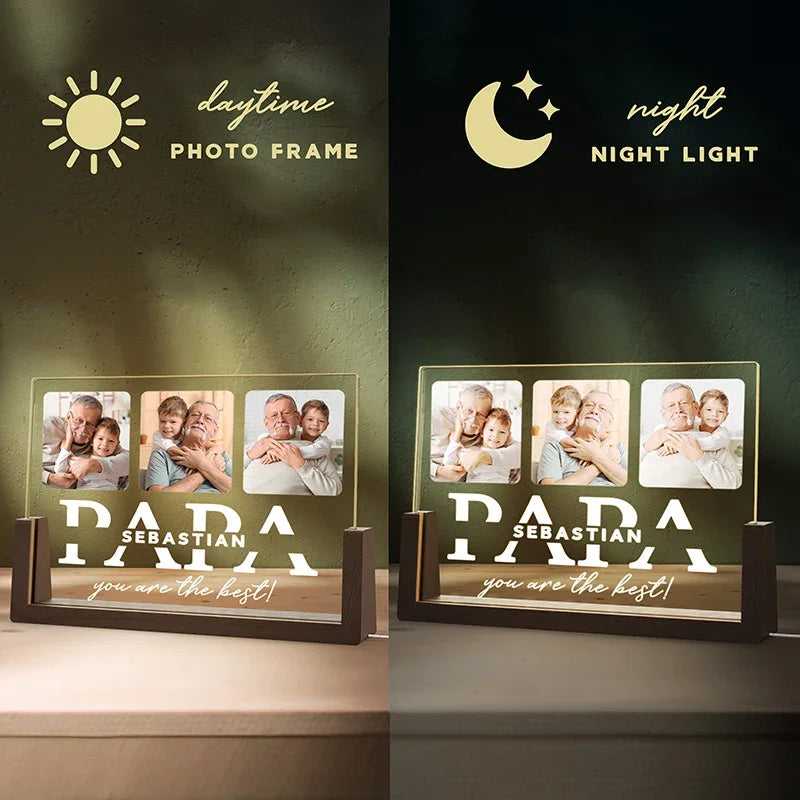 Glowing Photo Frames and Night Lights for Dad – Custom Gifts for Grandpa