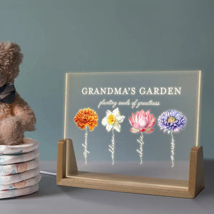 Grandma’s Garden Night Light W/FLowers - GiftShire