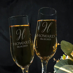 Handcrafted Celebration Flute with Twisted Stem - GiftShire