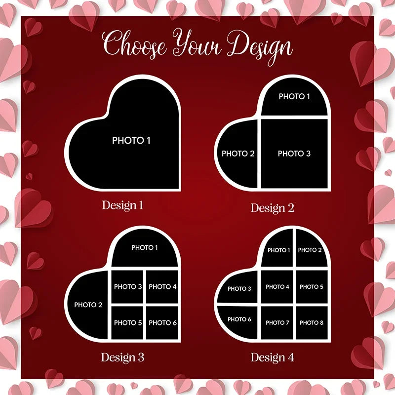Heart Shaped Photo Block – Personalized Valentine’s Day Gifts