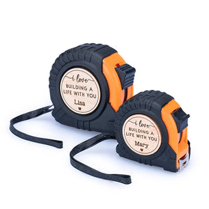 I Love Building a Life Personalized Tape Measure - GiftShire