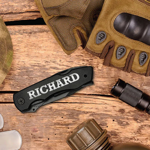 Laser Engraved Multitool Plier Knife, Custom Knife for Dad - GiftShire