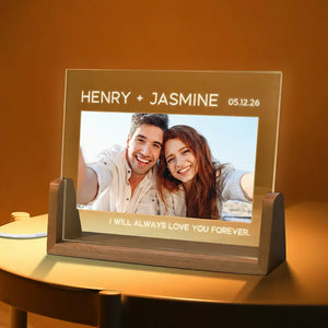 Lovelight Couples Picture Frame with U-shaped Night Light - GiftShire
