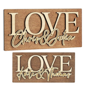 Maple Wood Love Sign - GiftShire