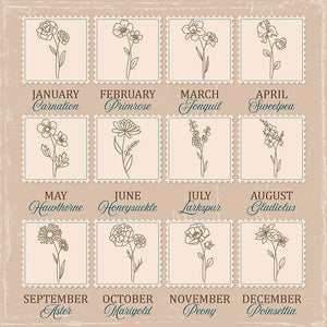 Matching Travel Set: Birth Flower Passport and Luggage Tag - GiftShire