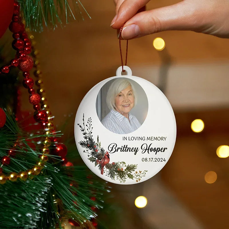 Memorial Christmas Ornament, Custom Photo Ornament