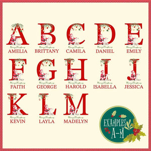 Merry Christmas Initial Personalized Santa Sack with Name - GiftShire
