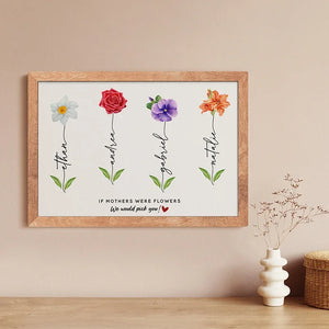 Mothers and Flowers - Personalized Home Decor Frame - GiftShire