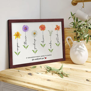 Mothers and Flowers - Personalized Home Decor Frame - GiftShire