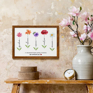 Mothers and Flowers - Personalized Home Decor Frame - GiftShire