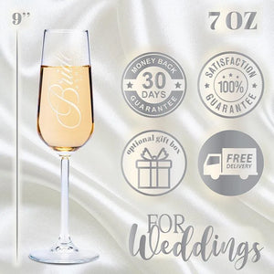 Personalized Mr. & Mrs. Wedding Flute for Toasting - GiftShire