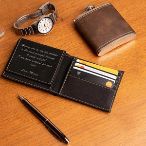 Name Engraved Wallet with Inside Message - GiftShire