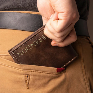 Name Engraved Wallet with Inside Message - GiftShire