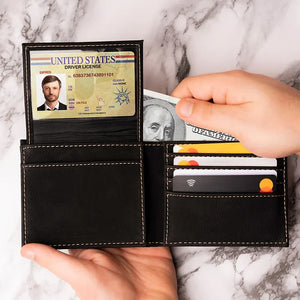 Name Engraved Wallet with Inside Message - GiftShire