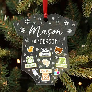Newborn Onesie Stats Ornament - GiftShire