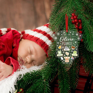 Newborn Onesie Stats Ornament - GiftShire