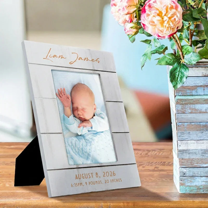 Newborn Picture Frames with Birth Info – Nursery Room Favors