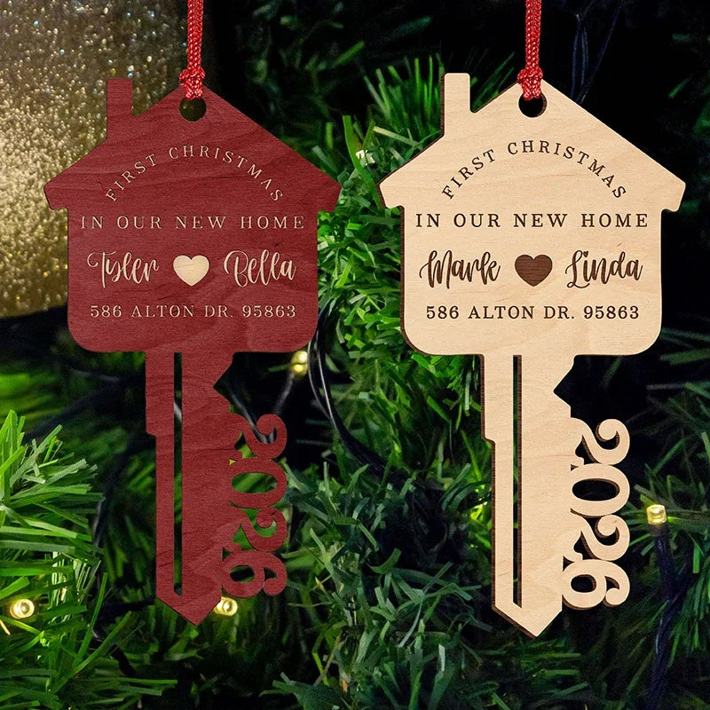 Our First Christmas Personalized Key Ornament