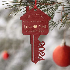Our First Christmas Personalized Key Ornament - GiftShire