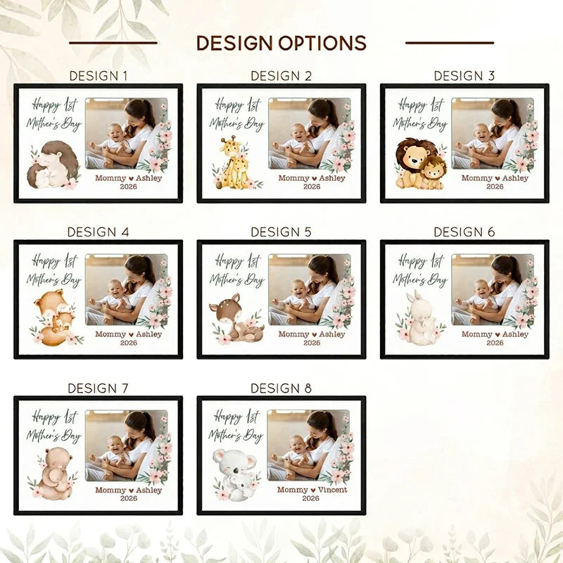 Personalized Animal Themed Mother & Baby Photo Frame