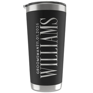 Personalized Groomsmen Tumbler with Custom Name - GiftShire