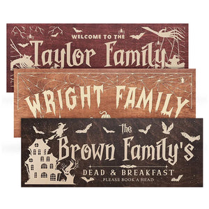 Personalized Halloween Family Wall Sign - GiftShire