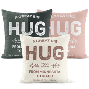 Personalized Hug Cushion Pillow with a Big Hug - GiftShire
