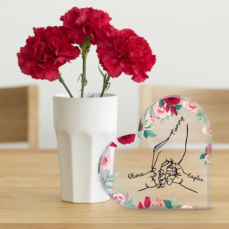 Personalized Mom and Kids Hands Sign – Custom Gifts for Mom