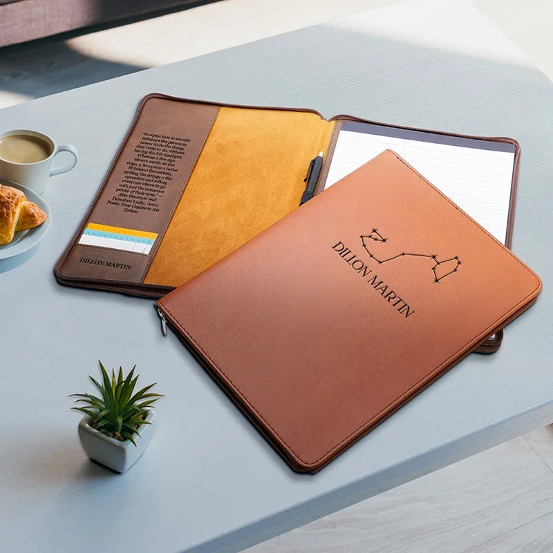 Personalized Astrology Padfolio – Custom With Horoscope
