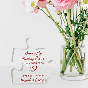 Personalized One Piece Puzzle Block Sign for Couples - GiftShire