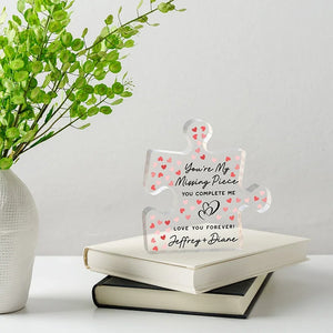 Personalized One Piece Puzzle Block Sign for Couples - GiftShire