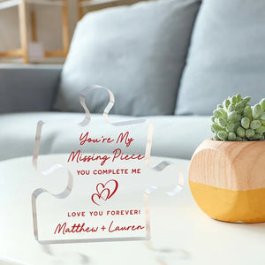 Personalized One Piece Puzzle Block Sign for Couples - GiftShire