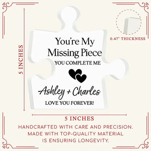Personalized One Piece Puzzle Block Sign for Couples - GiftShire