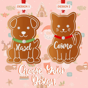 Personalized Pet Ornaments - Ginger Dog & Ginger Cat - GiftShire