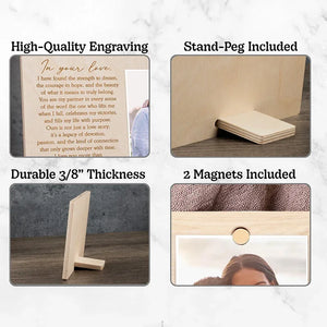 Personalized Photo Magnet Holder with Lover Letter Frame - GiftShire