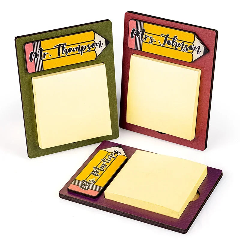 Personalized Sticky Note Holder, Teacher Appreciation Gift