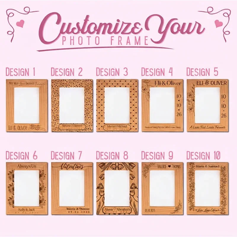 Personalized Valentine’s Day Gift – Couple Picture Frames with Laser Engraving